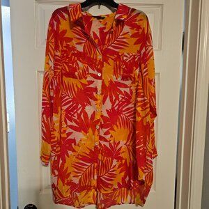 Club Z Collection Button Long sleeve Shirt 1X